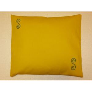 S radostí - vlastní výroba Pohankový polštářek na spaní žlutý - spirály Velikost: 35 x 40 cm