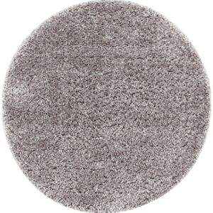Livone Luxusní plyšový koberec - kulatý barva: stříbrnošedá