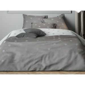 Mistral Home povlečení bavlněný satén Luna Grey šedá - 140x200 / 70x90 cm