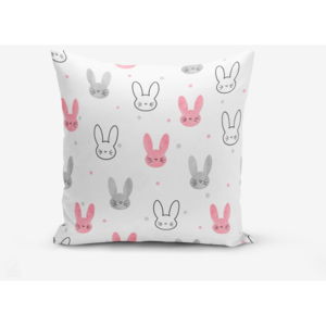 Povlak na polštář s příměsí bavlny Minimalist Cushion Covers Little Rabbits, 45 x 45 cm