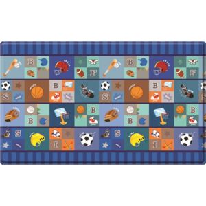Dwinguler dětský koberec Play Mat - Hvězdný hráč - 190 x 130 cm, modrý