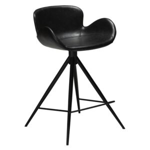 Černá barová židle z eko kůže DAN–FORM Denmark Gaia, výška 87 cm