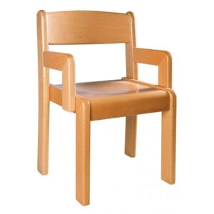 TVAR Židle s područkou TIM 17.0XX/P přírodní