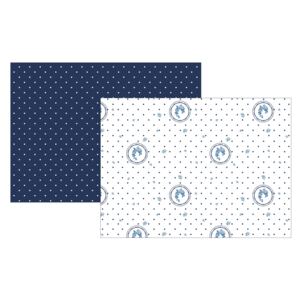 Home Elements Prostírání bavlna Elegant puntíky modré 33 x 45 cm