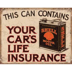 Plechová cedule - This Can Contains Your Car's Life Insurance