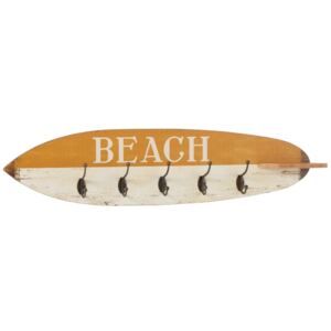 Dřevěný věšák v designu surfu Beach - 87*9*20,5 cm