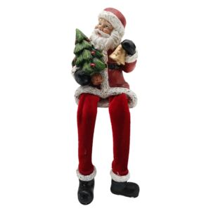 Dekorace Santa se stromkem - 8*8*10 cm