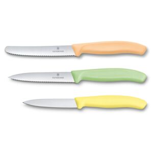 VICTORINOX Sada 3 ks kuchyňských nožů Swiss Classic mix barev - oranžová, zelená, žlutá