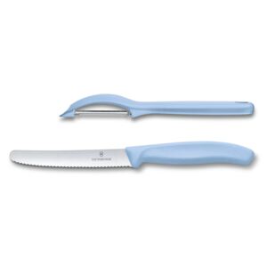 VICTORINOX Sada nože a škrabky Swiss Classic modrá
