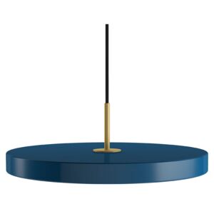 UMAGE Petrolejově modré kovové závěsné světlo Asteria Ø 43 cm