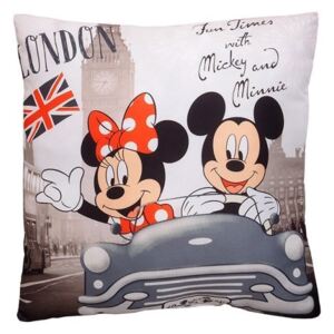 Jerry Fabrics Dětský antialergenní polštářek s výplní Mickey a Minnie v Londýně 40x40