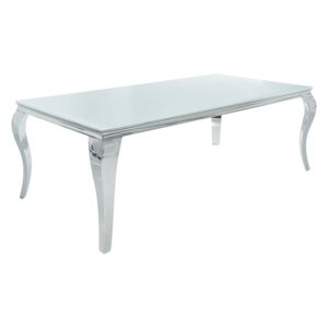 Inviro Jídelní stůl Corone 200 cm bílá/stříbrná