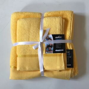 Dárková sada ručníků mikrobavlna žlutá