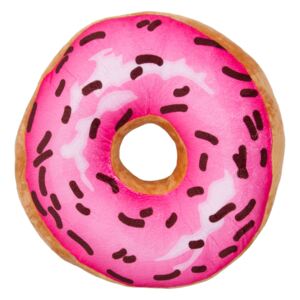 Jahu Tvarovaný polštářek Donut růžová, 34 cm