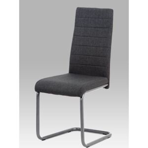 Autronic - Jídelní židle, šedá látka, kov matný antracit - DCL-400 GREY2