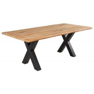 Jídelní stůl LIVING EDGE X 200 CM masiv divoký dub Nábytek | Jídelní prostory | Jídelní stoly | Všechny jídelní stoly