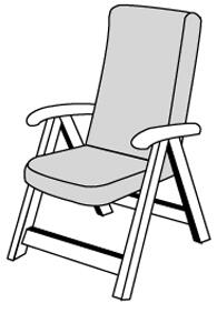 ELEGANT 2240 vysoký - polstr na židli a křeslo s podhlavníkem