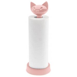 MIAOU kočka držák na papírové utěrky KOZIOL (Barva-Světle růžová)