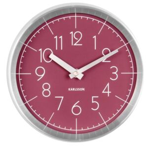 Nástěnné hodiny Ground metal red 22 cm červené - Karlsson