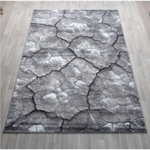 AYYLDIZ Kusový šedý koberec Parma 9280/Black Rozměry: 160 x 230
