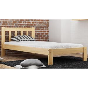 Dřevěná postel Ofelia 90x200 + rošt ZDARMA bílá