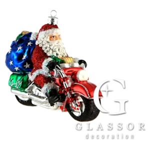 Santa na motorce s dárky