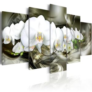 Obraz orchidej Greenery + háčky a hřebíčky ZDARMA Velikost (šířka x výška): 180x90 cm