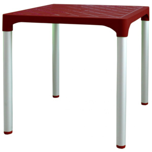 MEGA PLAST MP1351 VIVA stůl, polyratan červená
