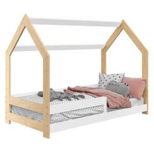 Dětská postel Domek 80x160 cm D5 + rošt a matrace ZDARMA - dub sonoma / bílá
