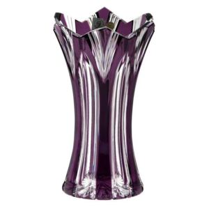 Bohemia Crystal Broušená váza Lotos 205mm - Fialová