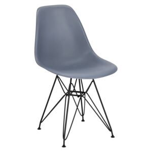 D2.DESIGN Židle P016 PP tmavě šedá/černá