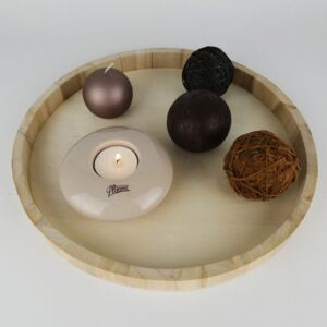 Svícen porcelánový béžový- na čajovou svíčku