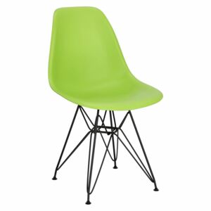 D2.DESIGN Židle P016 PP světle zelená/černá