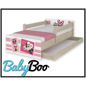 SKLADEM: Dětská postel MAX bez šuplíku Disney - MINNIE II 160x80 cm + 2x zábrana