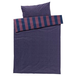 MERADISO® Flanelové ložní prádlo, 140 x 200 cm (tmavě modrá / fialová)
