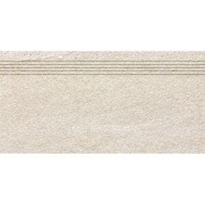 RAKO Quarzit DCVSE735, schodovka, béžová, reliéfní, 30 x 60 x 1 cm