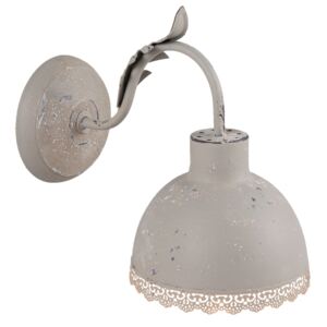Nástěnná šedá vintage lampa - 15*26*24 cm / E27/max 1*60W