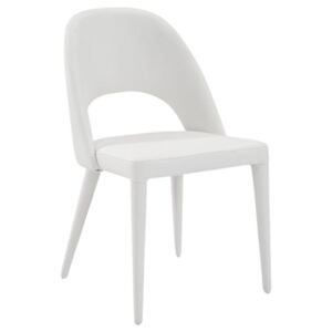 Bílá koženková jídelní židle Miotto Salgari