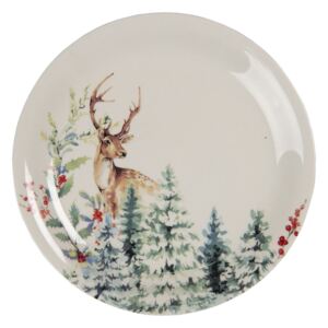Dezertní keramický talířek Dearly Christmas – Ø 20 cm
