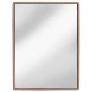 AMIRRO Zrcadlo na zeď pokoje ložnice koupelny dekorativní MATĚJ 30 x 40 cm béžová v béžovém plastovém rámu 150-277