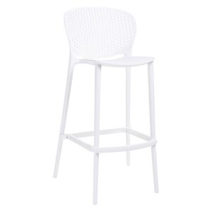 Barová židle VENTO BAR bílá - polypropylén