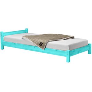 MIMOUŠEK Dětská postel Kevin s čelem Barva: tyrkys modrá, Rozměr: 70 x 160 cm