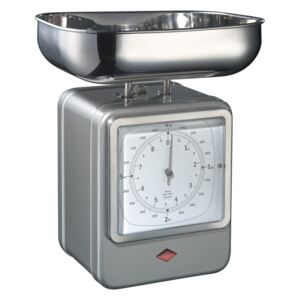Kuchyňská váha s hodinami stříbrná - Wesco