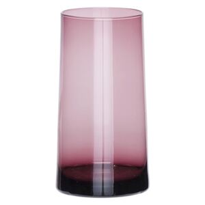 Váza Hübsch z růžově zabarveného skla - HÜBSCH