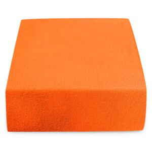 Froté prostěradlo oranžové 180x200 cm Gramáž (hustota vlákna): Lux (190 g/m2)