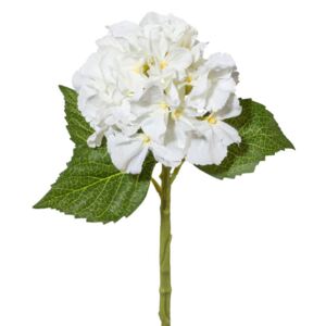 Umělá květina Gasper hortenzie mini bílá 33cm