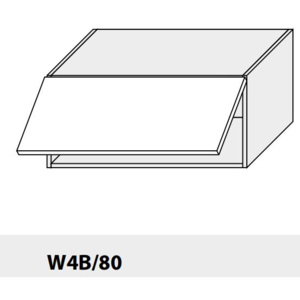 Horní skříňka PLATINIUM W4B 80 bílá Barevné provedení: Dekory dvířek black stripes