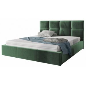 Hector Čalouněná postel Brayden 160x200 dvoulůžko - zelené