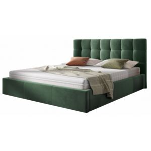 Hector Čalouněná postel Acoma 160x200 dvoulůžko - zelené