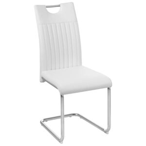Carryhome Houpací Židle, bílá, barvy chromu 43x96x58,5
